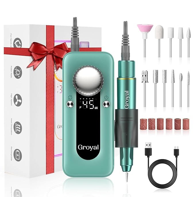 Electric Nail Drill Professional, 45000RPM Cordless Electric Nail File for Acrylic Gel Nails, Pro... | Amazon (US)