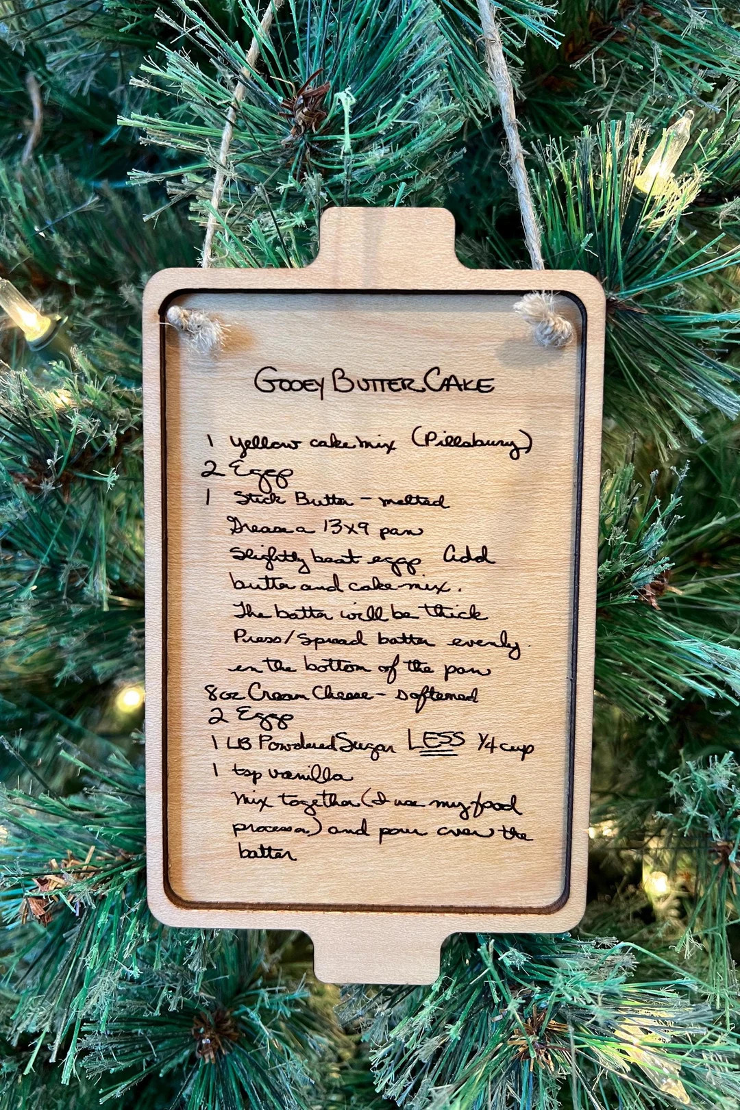Handwriting Recipe Ornament, Handwriting Recipe Card, Handwritten Recipe Baking Sheet Ornament, H... | Etsy (US)