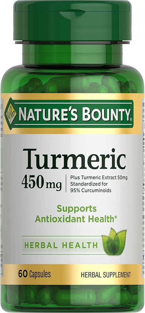 Nature's Bounty Turmeric Capsules, Herbal Supplement with Plant-Based Antioxidants, 450 Mg, 60 Ct | Amazon (US)
