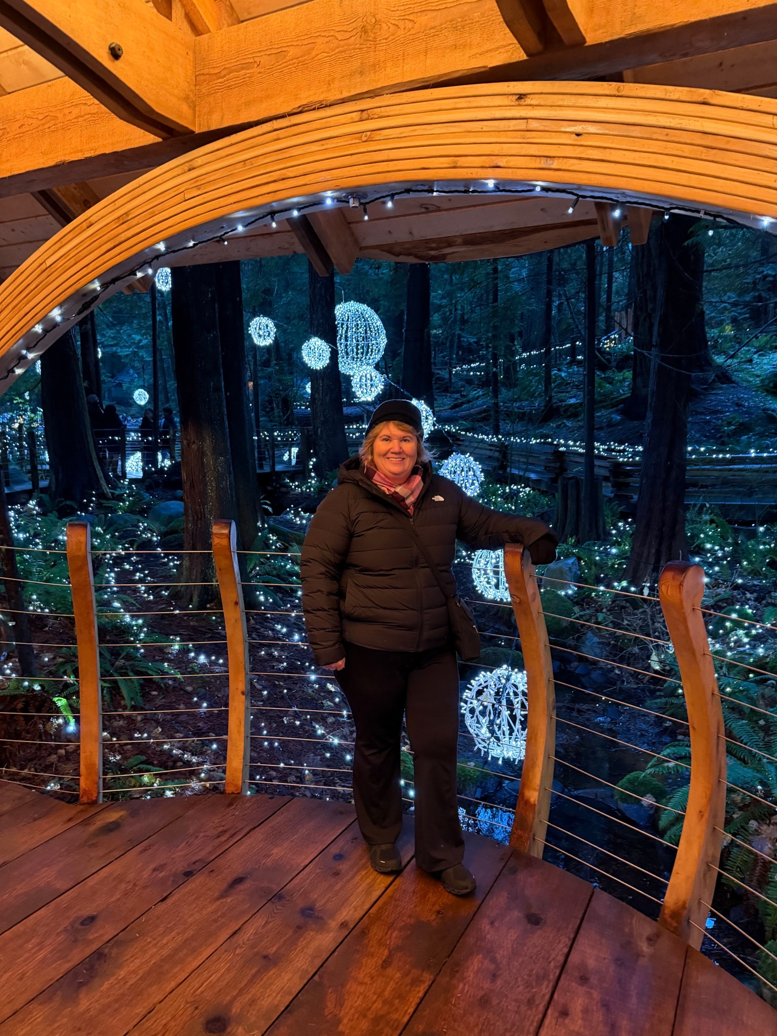Beautiful time at Canyon Lights in The Capilano Suspension Bridge Park. 

My The North Face jacket kept me warm and toasty. I’m wearing an XXL.

@thenorthface


#LTKootd #LTKOver40 #LTKPlusSize