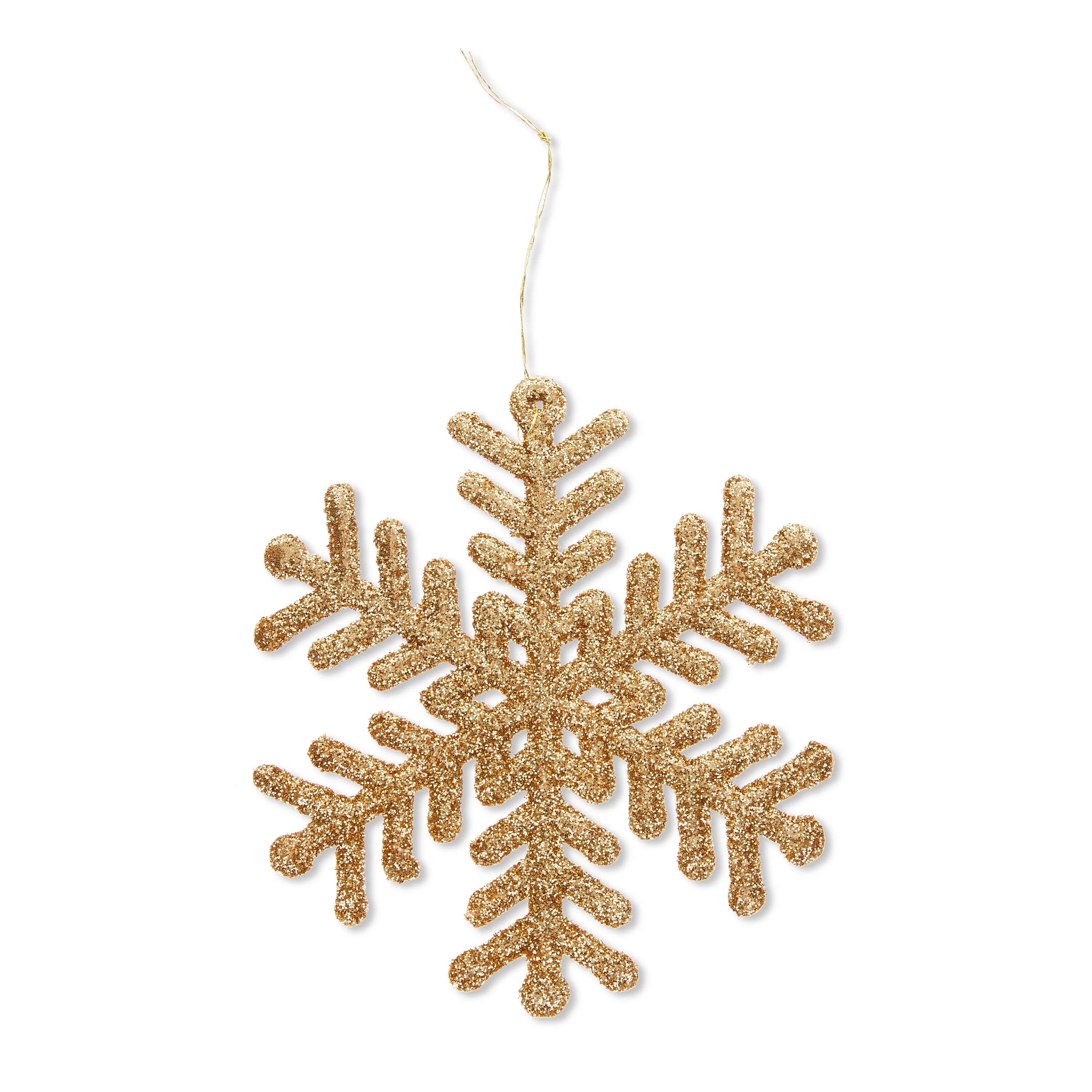 Glitter Snowflake Ornaments, 20 Count, by Holiday Time | Walmart (US)