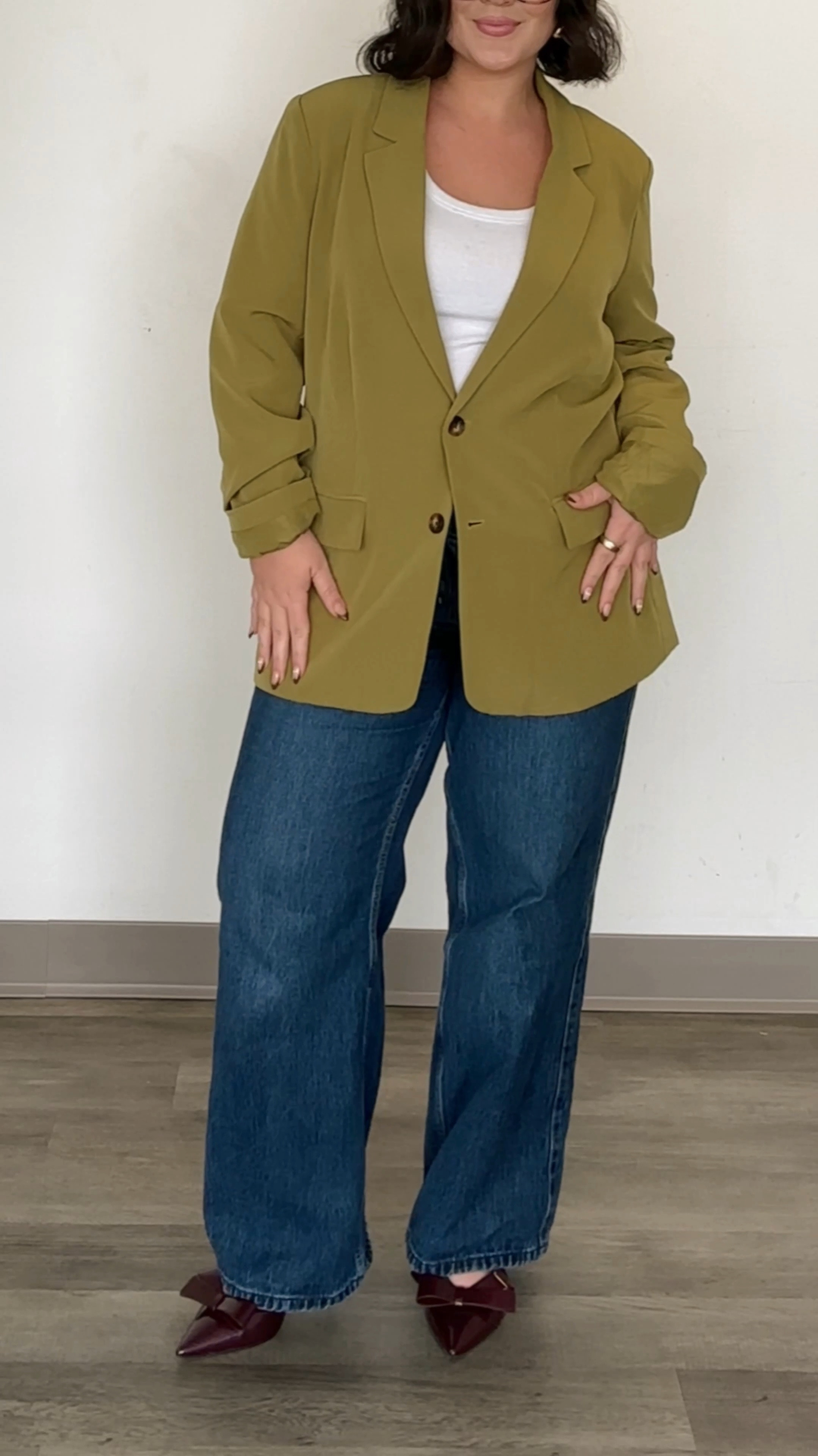 blazer is sold out but linking similar/other good options for work 🧸🍂 // workwear, blazer, olive green, work outfits, corporate outfits, office outfit 

#LTKWorkwear #LTKFindsUnder100 #LTKShoeCrush