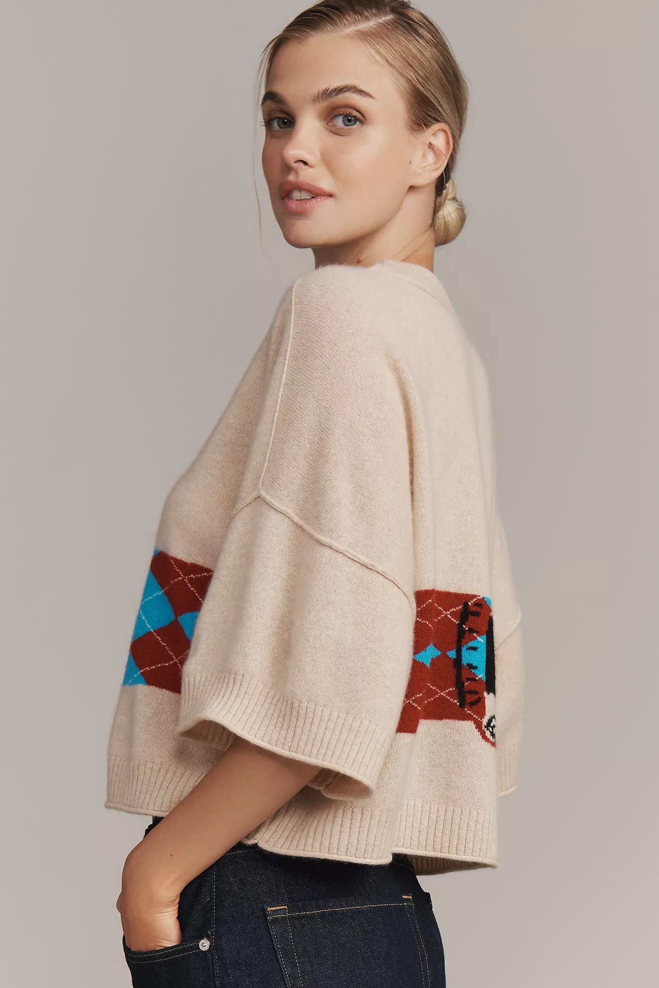 The Goldie Crew-Neck Cashmere Sweater | Anthropologie (US)