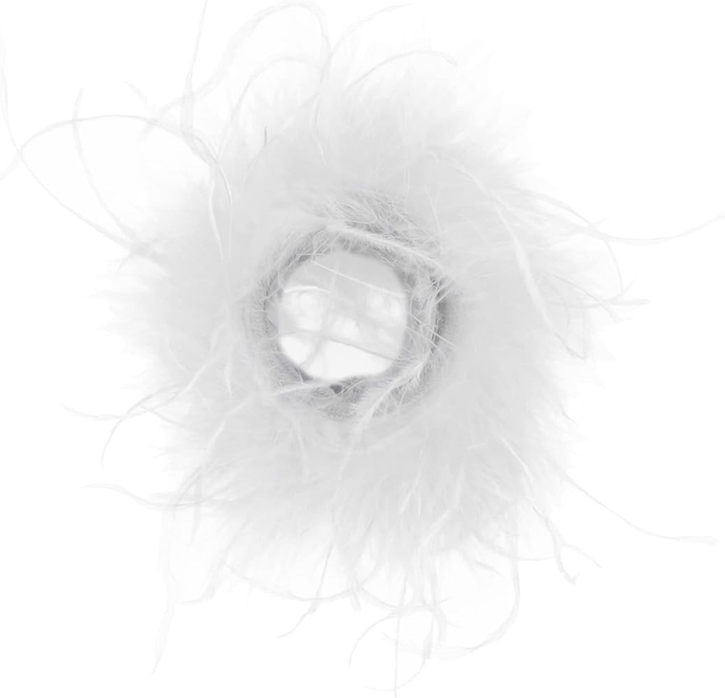 Women's Feather Cuff Wrist Sleeves Bracelets Watch Patting Circle Slap Ring Bangle for Wrist Hair Accessory Party Costume | Amazon (US)