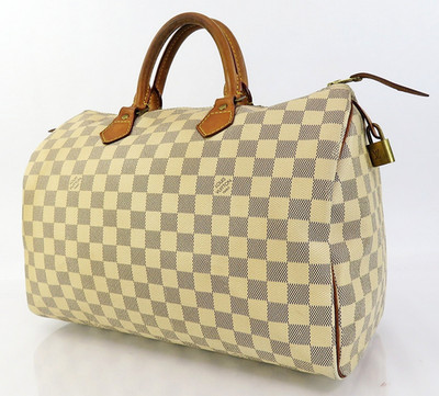 Authentic LOUIS VUITTON Speedy 35 Damier Azur Boston Hand Bag Purse #62707 | eBay US