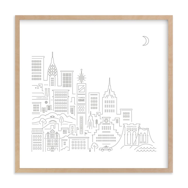 "goodnight new york" - Graphic Limited Edition Art Print by Jennifer Wick. | Minted
