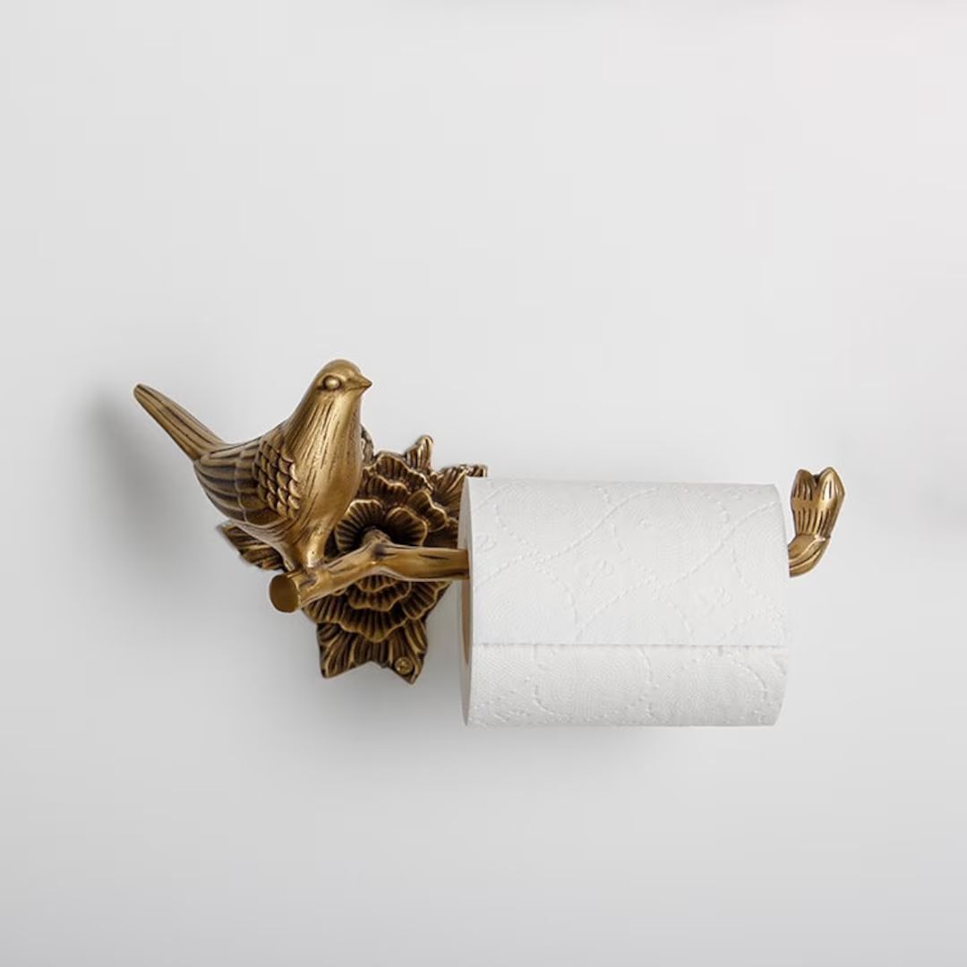 Brass Tissue Holder/ Bird Figurine Hanging/ Animal Vintage - Etsy | Etsy (US)