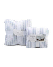 Cotton Striped Quilt And Pillows Collection | Marshalls