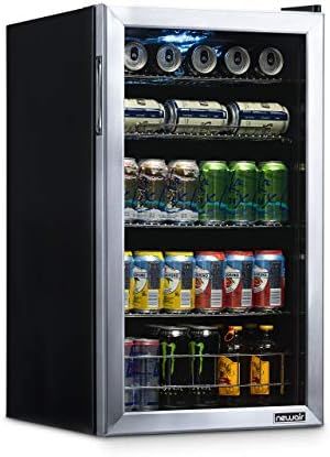 Amazon.com: NewAir Beverage Refrigerator And Cooler, Free Standing Glass Door Refrigerator Holds ... | Amazon (US)