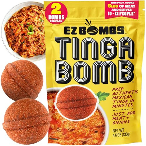 EZ Bombs Tinga Bomb Seasoning, Pack of 2 - Authentic Mexican Seasoning for Smoky Chipotle Tinga Sauce, Tacos, Tostadas, Tortas and More - Bold, Spicy & Tangy Flavor Quick and Flavorful Meals | Amazon (US)