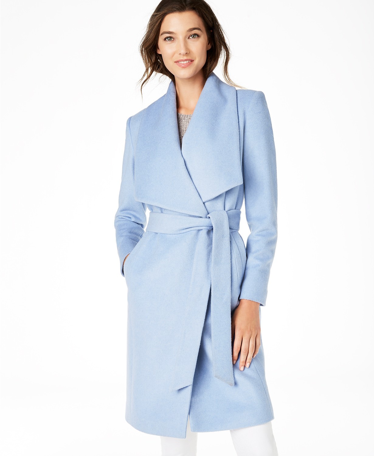 Cole Haan Women's Belted Wrap Coat & Reviews - Coats & Jackets - Women - Macy's | Macys (US)