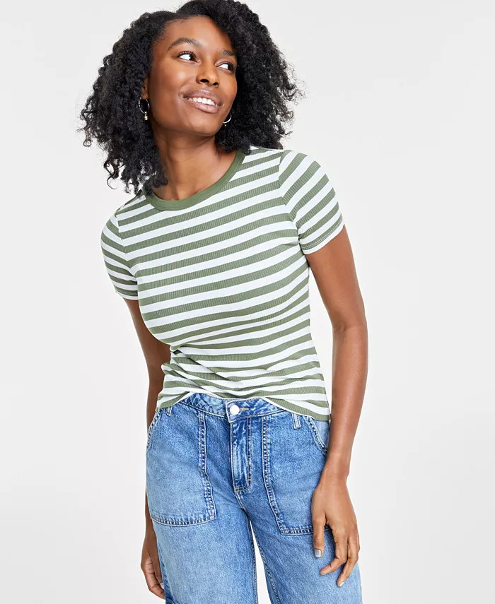 On 34th Women’s Ribbed T-Shirt, XXS-4X, Created for Macy’s - Macy's | Macy's