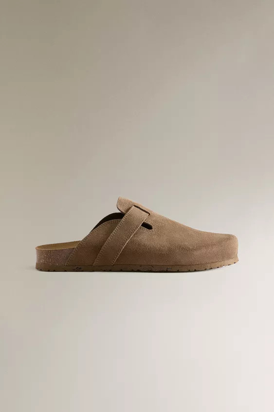 LEATHER CLOGS WITH STRAP | Zara Canada