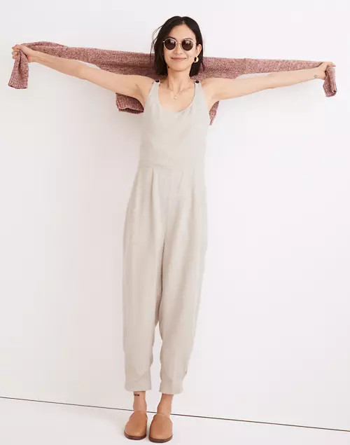 Breezewoven Linen-Blend Tank Jumpsuit | Madewell