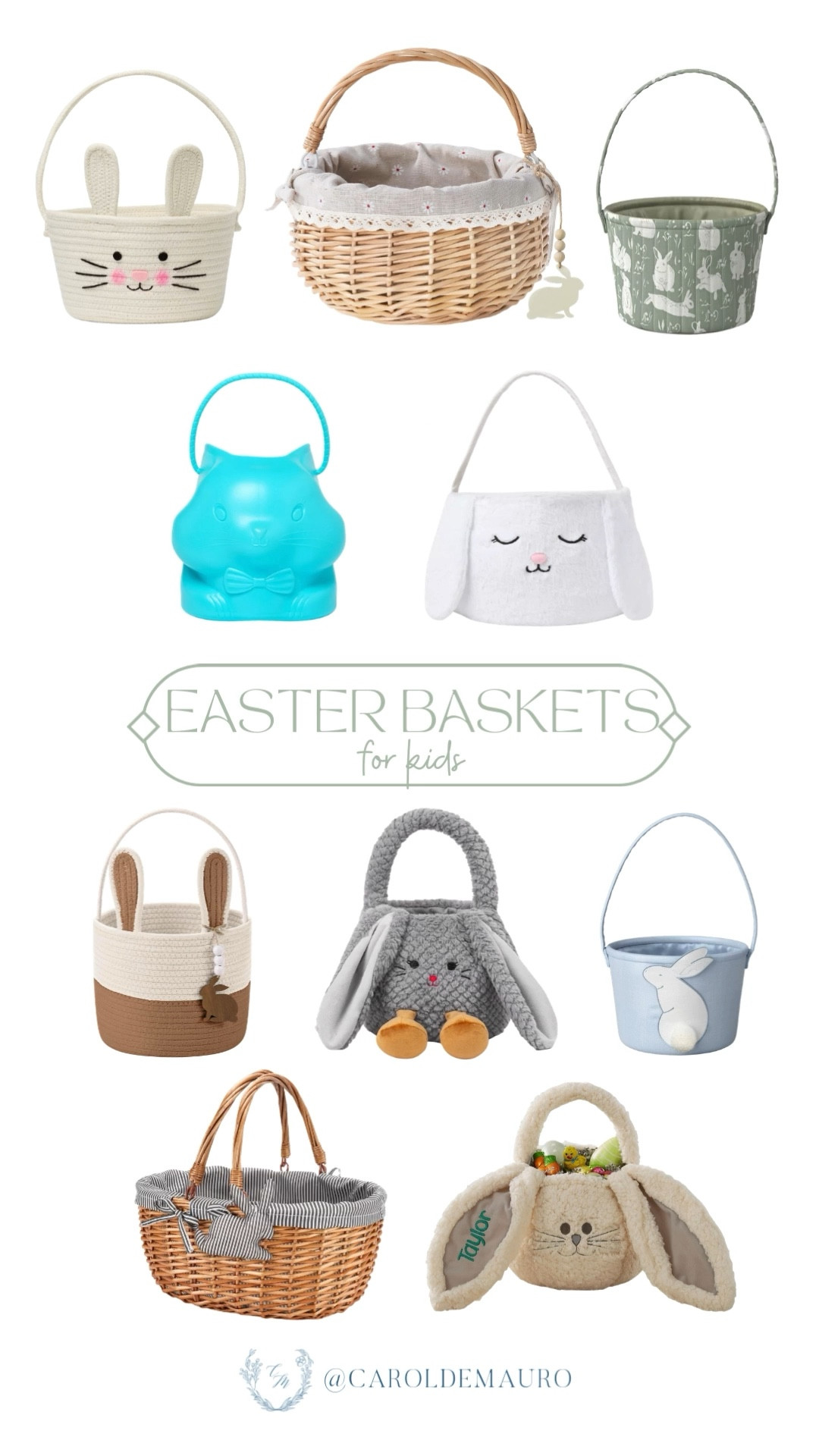 You’ll have so much fun picking out the right vibe for your little one with these sweet finds, whether you're eyeing a classic willow wicker basket or a cozy, floppy-eared plush bunny bag. From the sleek blue plastic bunny buckets to the neutral coiled rope styles!

affordable finds, easter basket ideas, basket stuffers, toddler style, bunny baskets, toddler must haves, kids toy, easter treats

#LTKHome #LTKSeasonal #LTKKids