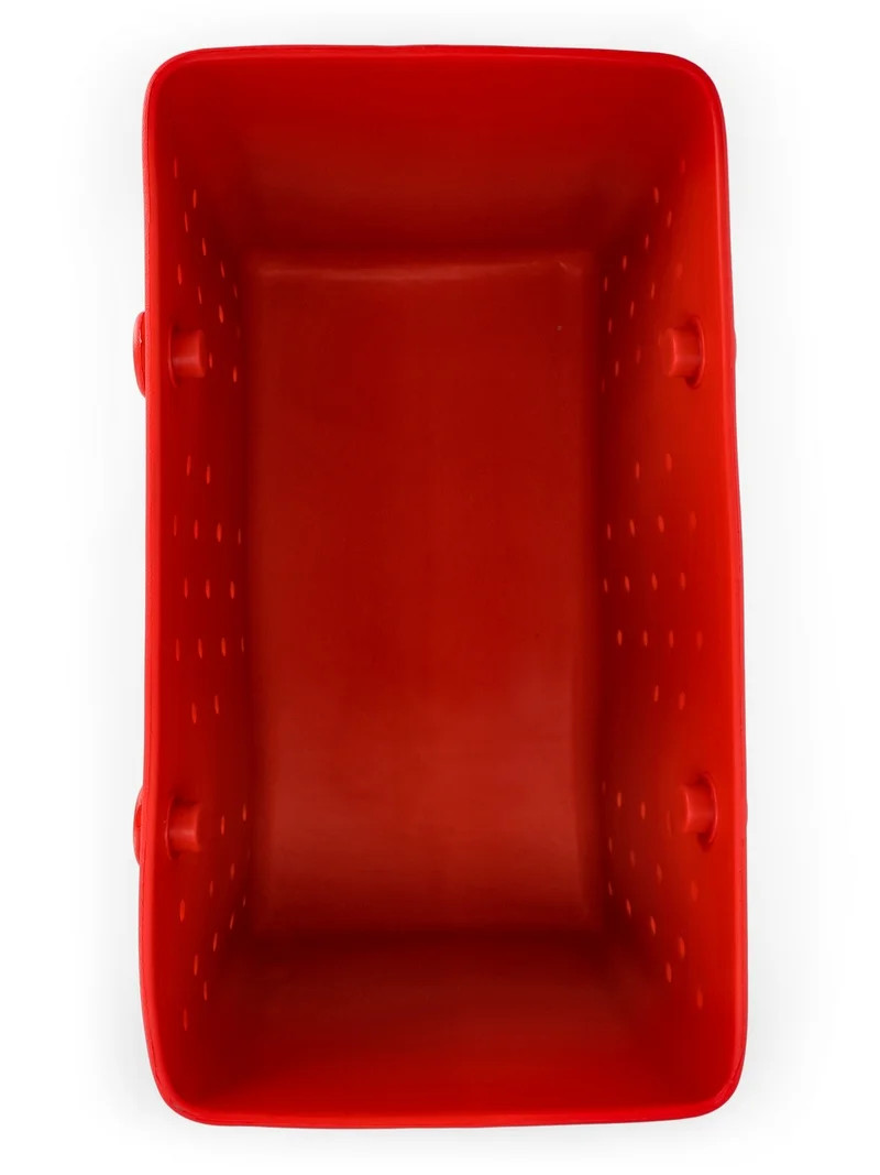 Time and Tru Women's Waterproof EVA Beach Tote Bag, Red | Walmart (US)