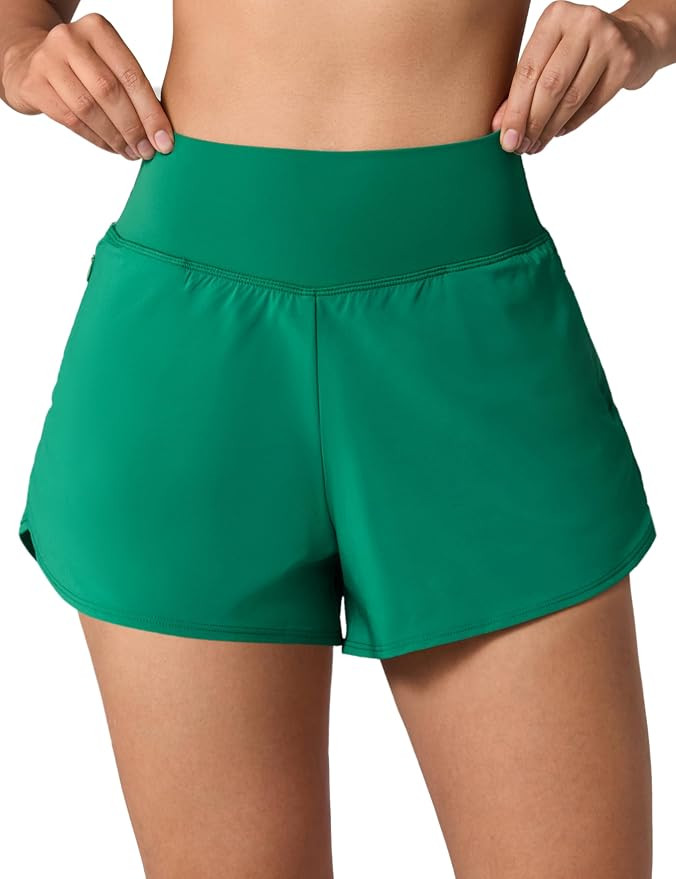 UNISSU Athletic Running Shorts 2.5" Lined Pockets | High Waisted, Built-in Boxer Liner, Zip Side ... | Amazon (US)
