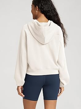 ODODOS Modal Soft Long Sleeve Cropped Hoodie for Women Oversized Pullover Sweatshirts with Pocket | Amazon (US)
