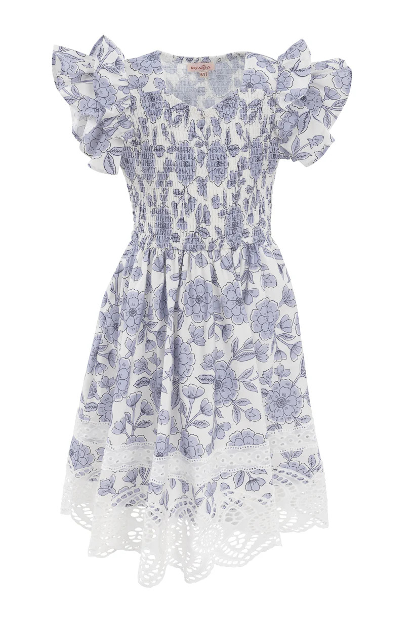 Mini Hattie Dress in Blue Floral | Ivy City Co