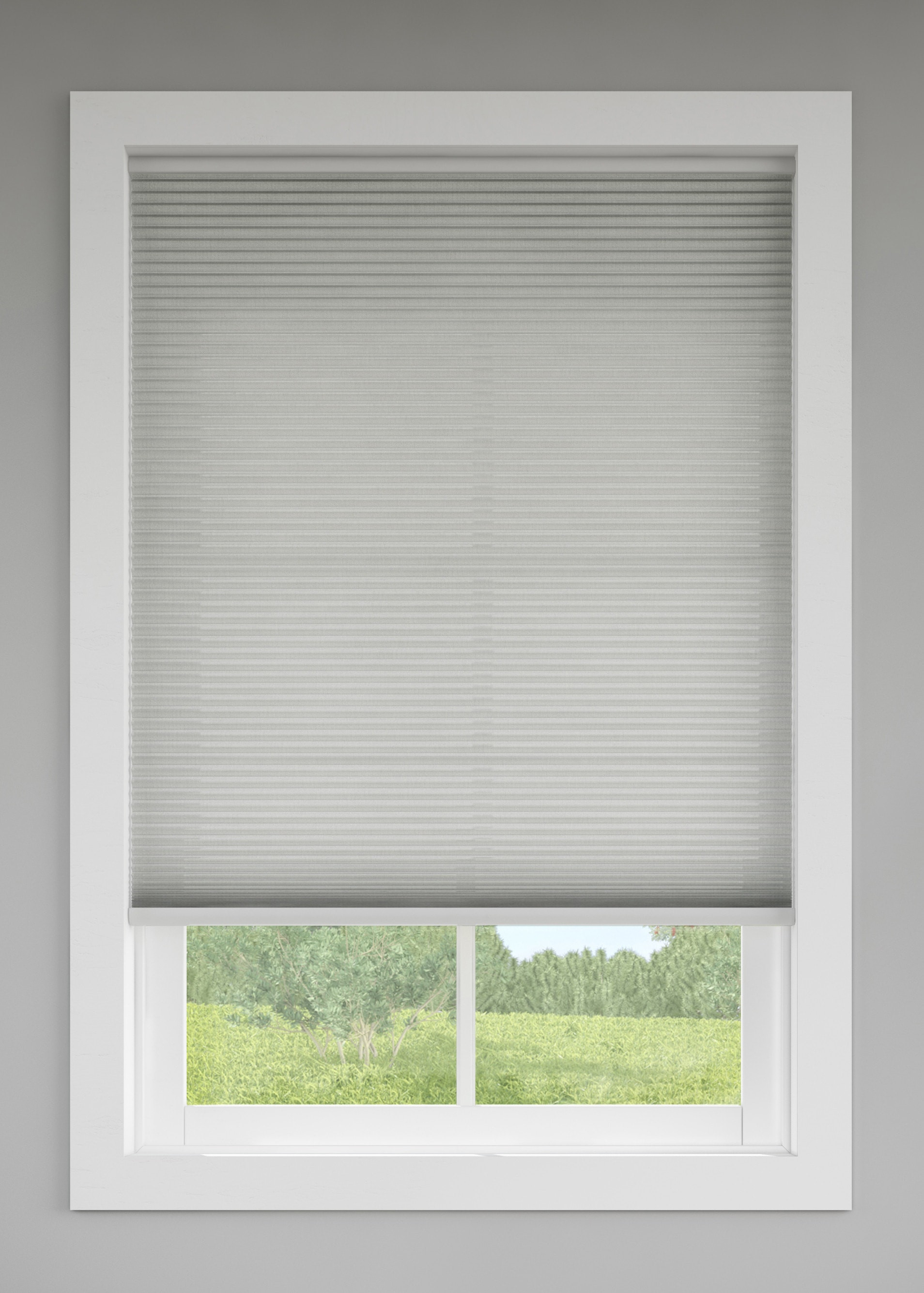 LEVOLOR 30-Inches x 72-Inches Textured Graphite Light Filtering Cordless Cellular shade in Gray | 1012622 | Lowe's