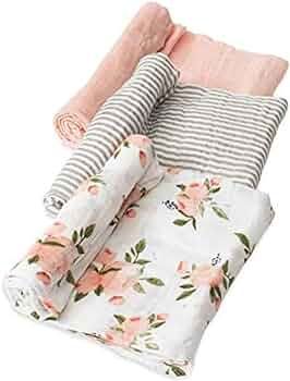 Little Unicorn – Watercolor Roses Cotton Muslin Swaddle Blanket Set | Set of 3 | 100% Cotton | ... | Amazon (US)