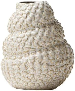 Unique White Ceramic Conch Vase - Cute Wabi-Sabi Style Handmade Flower Vase,Charming Modern Boho ... | Amazon (US)