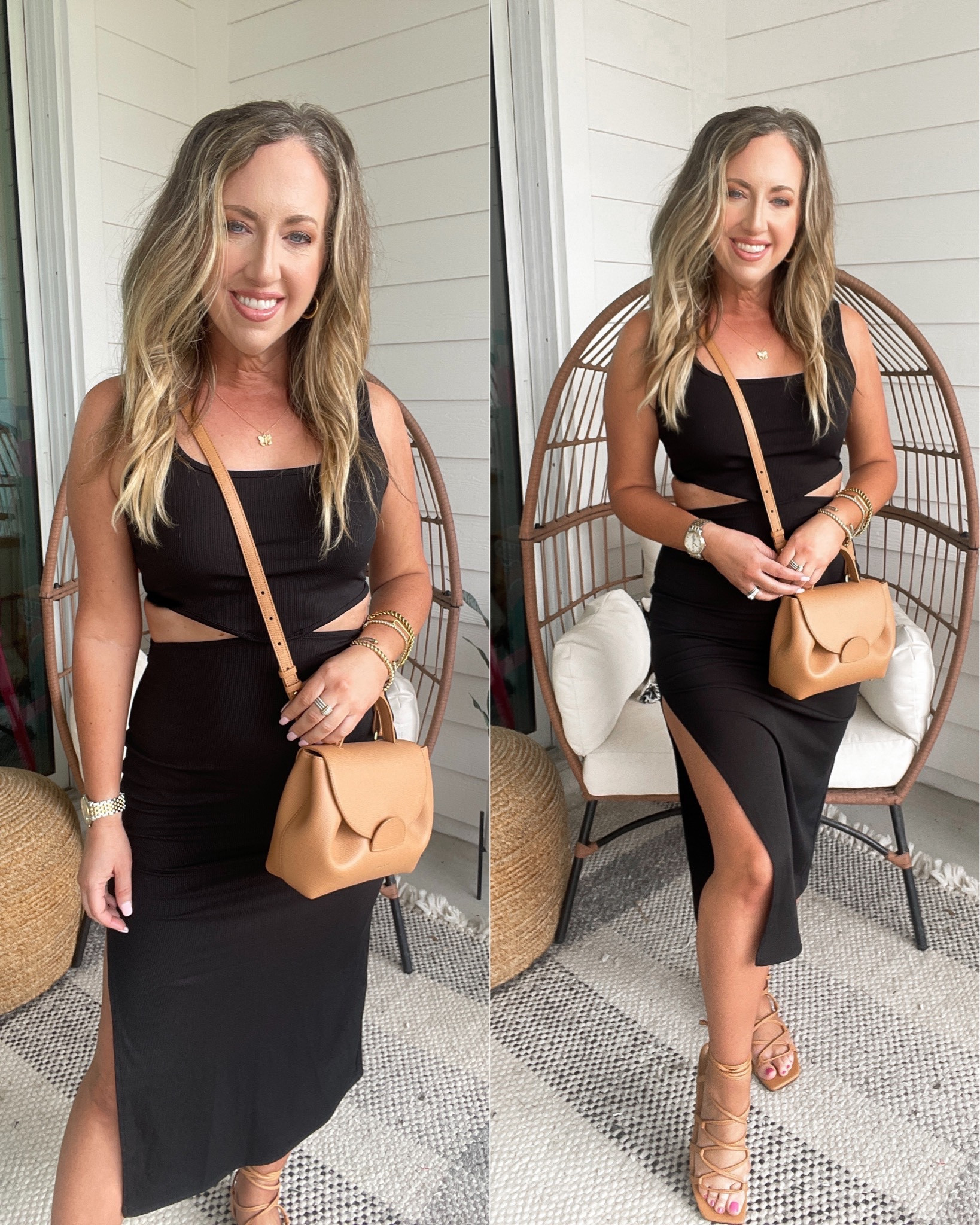 Amazon fashion amazon finds cut out dress vacation dress size small black ribbed dress 

#LTKunder50