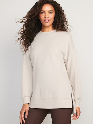 Oversized Boyfriend Garment-Dyed Tunic Sweatshirt for Women | Old Navy (US)