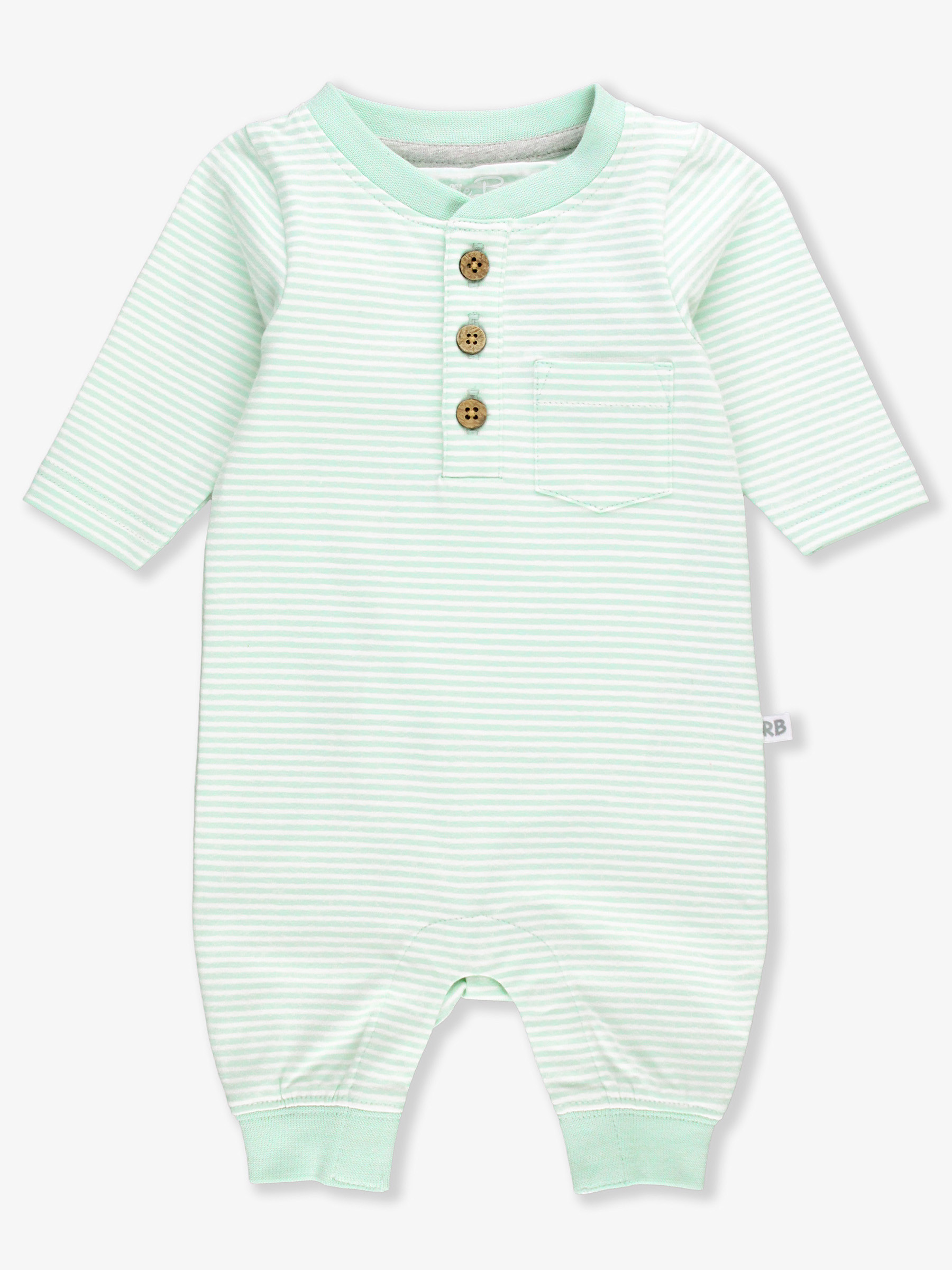 Knit Henley Pocket Romper | RuffleButts / RuggedButts