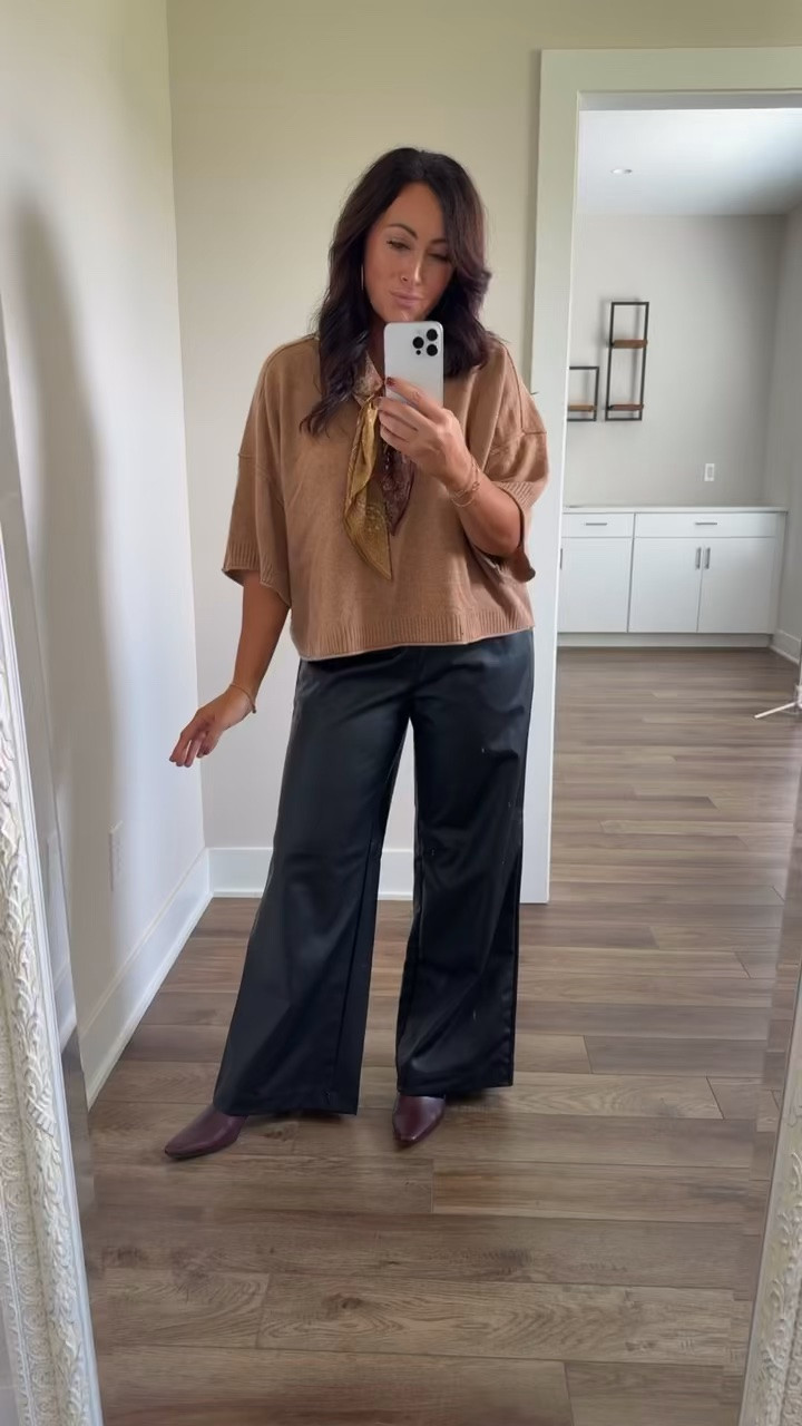 Weekly Target Tuesday finds 🎯 Faux leather pull-on pants - wearing a medium! Love a little scarf @Target and Walmart have a ton of great ones! Love my new Walmart boots too!

#LTKootd #LTKSeasonal