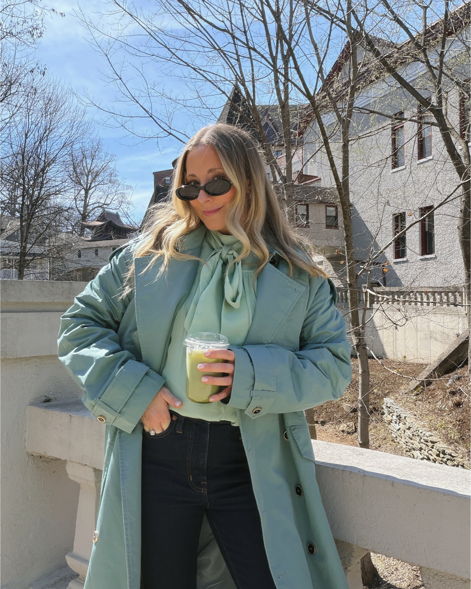 Spring outfit 
Easter 
Trench coat 

#LTKSeasonal #LTKWorkwear #LTKootd