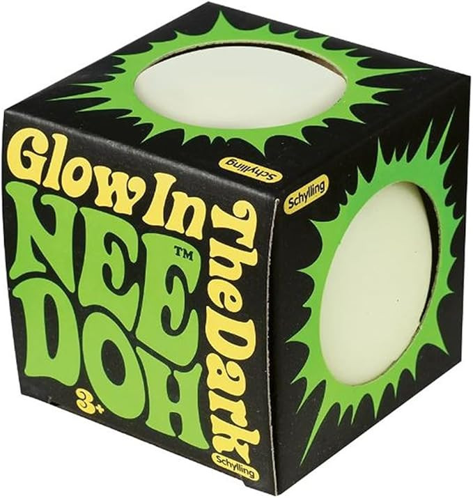 Schylling NeeDoh Glow in The Dark The Groovy Glowing Glob - Squishy, Squeezy, Stretchy Stress Bal... | Amazon (US)