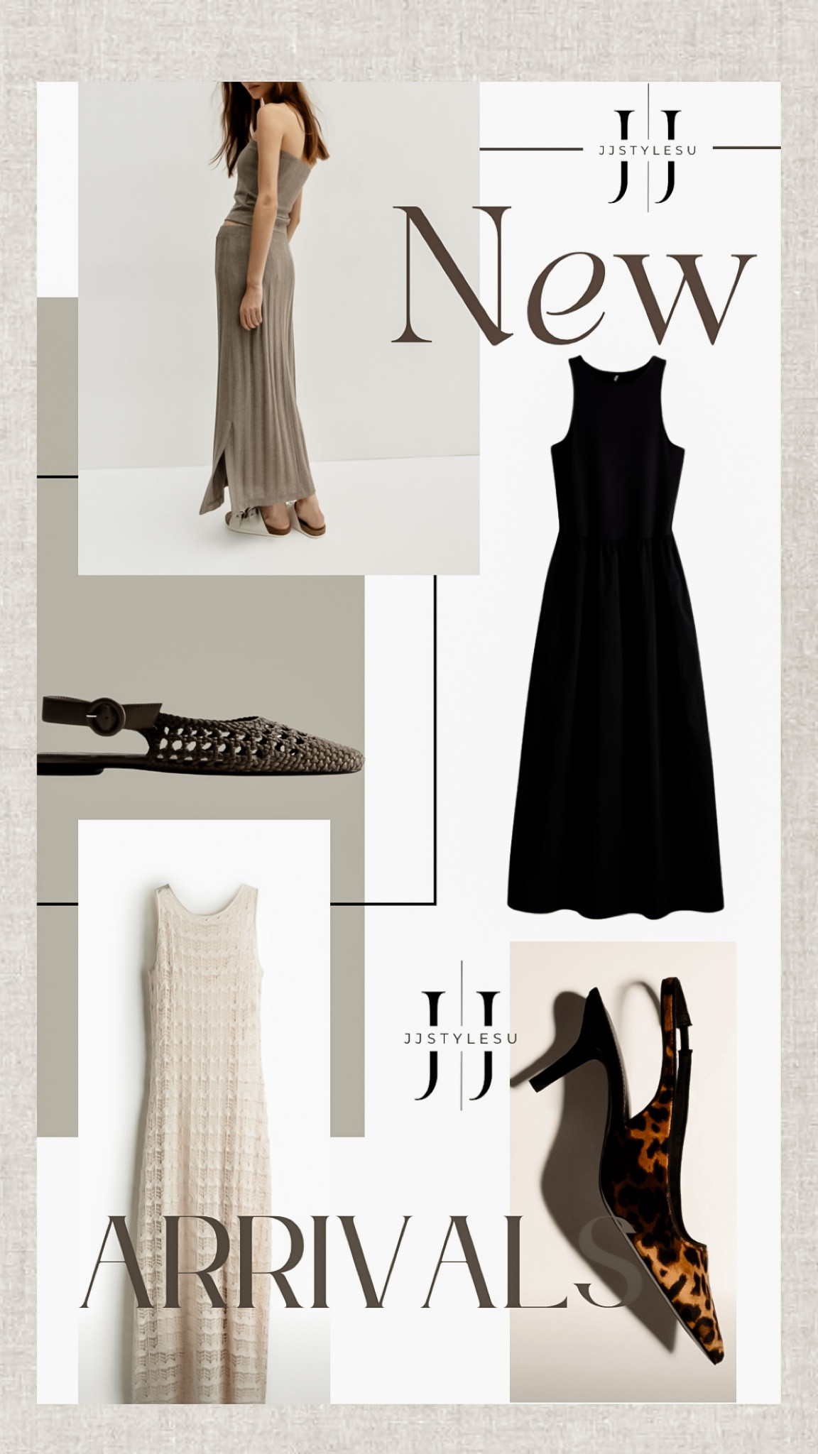 𝒯𝑜𝒹𝒶𝓎’𝓈 𝒩𝑒𝓌 𝒜𝓇𝓇𝒾𝓋𝒶𝓁𝓈 
Mesh sling backs
Leopard sling backs
Mixed Media Dress
Knit top and skirt 


minimalist style, H&M, mixed media dress, spring style, summer outfit , outfit idea, summer style, spring fashion, leopard, sling backs,  