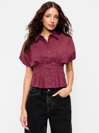 Slim-Waisted Button-Down Shirt | Old Navy (US)