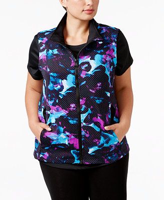 Calvin Klein Performance Plus Size Printed Scuba Vest | Macys (US)