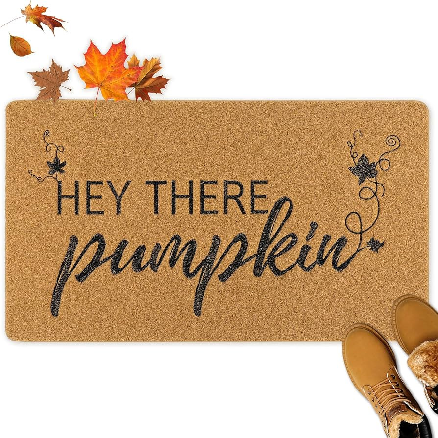 Embroidered Hello Pumpkin Door Mat, Fall Door Mat 30x17 Inch, Hello Pumpkin Welcome Mat, Pumpkin ... | Amazon (US)