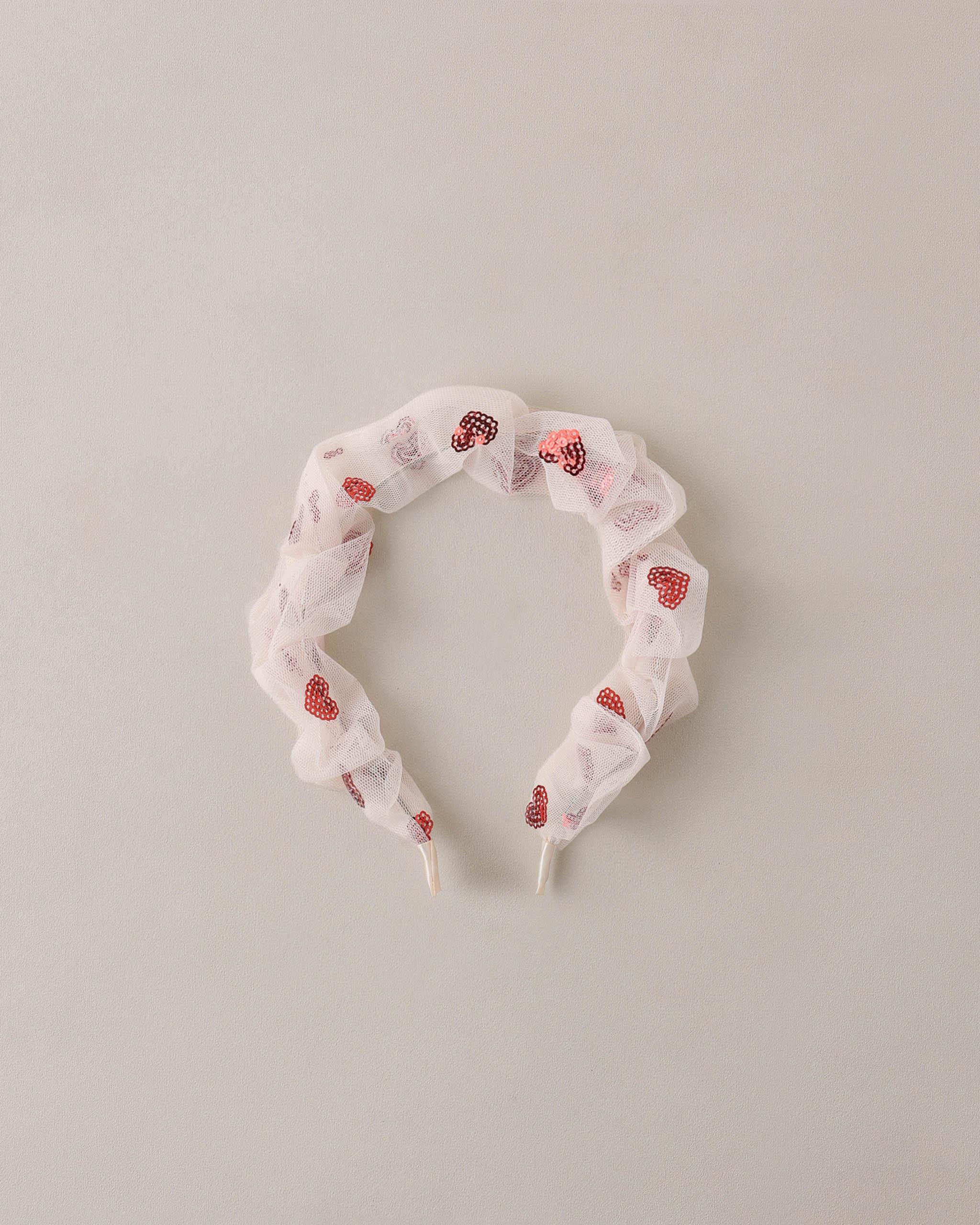 Gathered Headband Red Hearts | Rylee + Cru