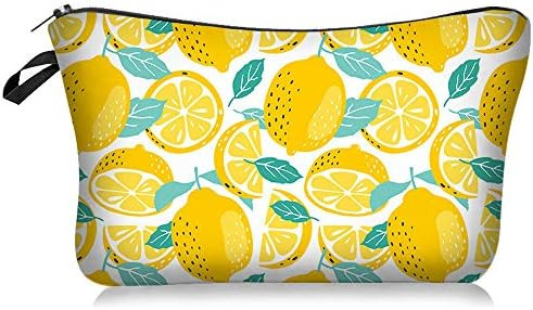 Small Portable Lemon Makeup Bag for Girls & Women Double-sided Printied Waterproof Travel Cosmeti... | Amazon (US)