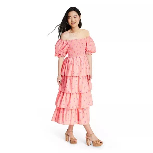Women's Simone Smocked Dress - LoveShackFancy for Target (Regular & Plus) Pink Melon | Target