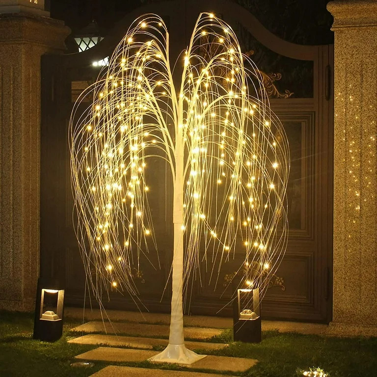 Lighted Willow Tree, Weeping Willow Tree with 180 LED Lights, Light-Up Tree for Christmas Wedding... | Walmart (US)