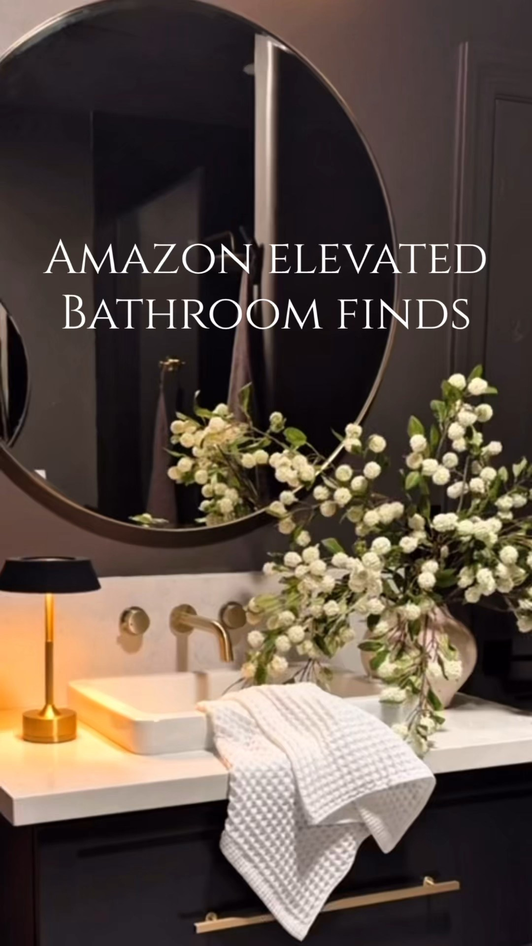 A roundup of my bathroom finds that elevated my space!

Wireless lamp. Jewelry Tray & Cleaner. Bath Towel Warmer. Towel hooks, and plush towles. Mouth Wash Dispenser. My Favourite Spa Jet. Shampoo & Conditioner Set. Under sink bathroom organizers. 

#bathroominspo #bathroomdecorinspo 
