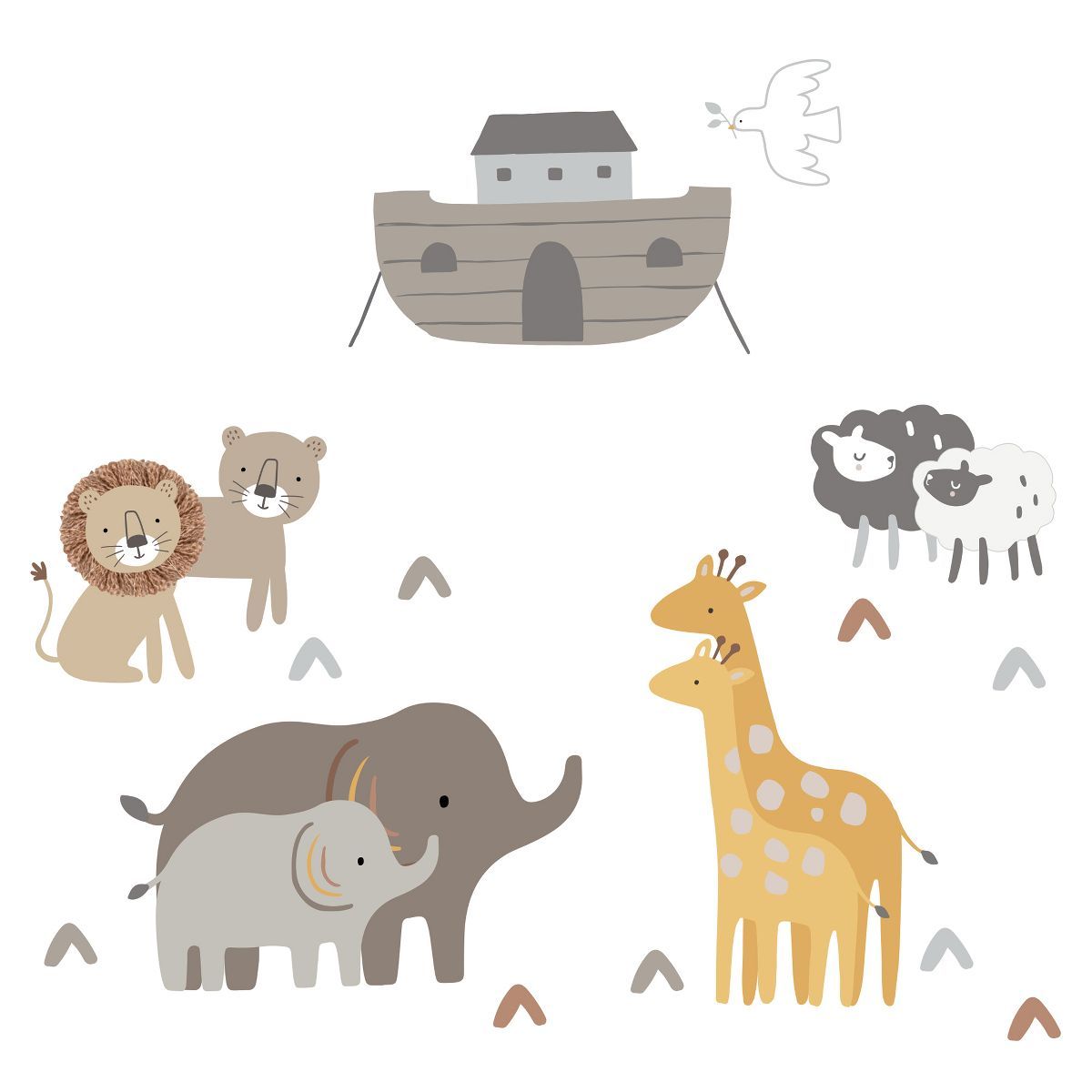 Lambs & Ivy Baby Noah Ark/Boat with Pairs of Animals Wall Decals/Stickers | Target