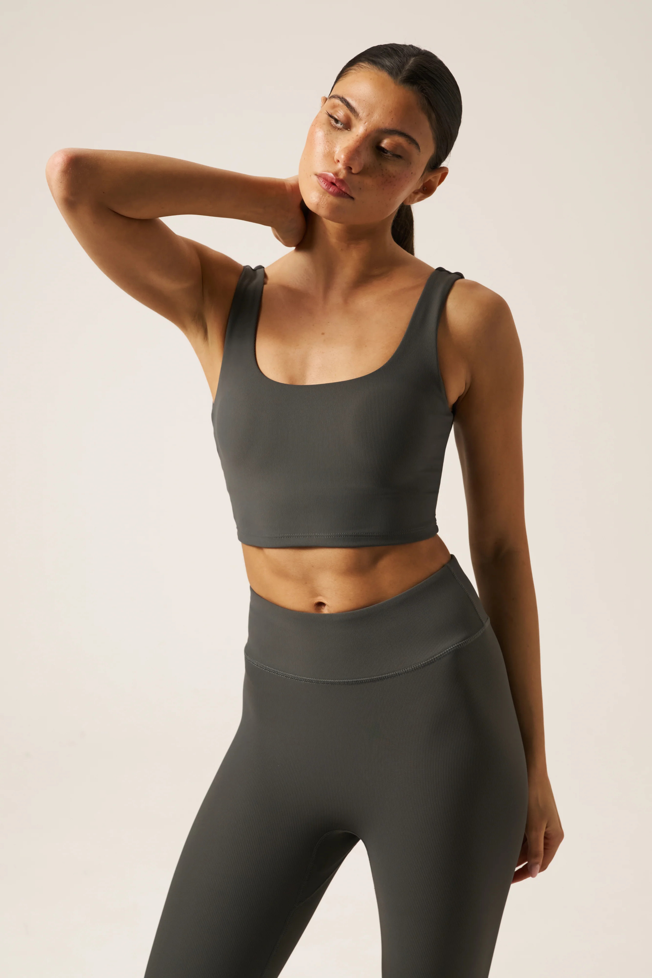 The Sculpt Built In Sports Bra - Graphite | Reasn