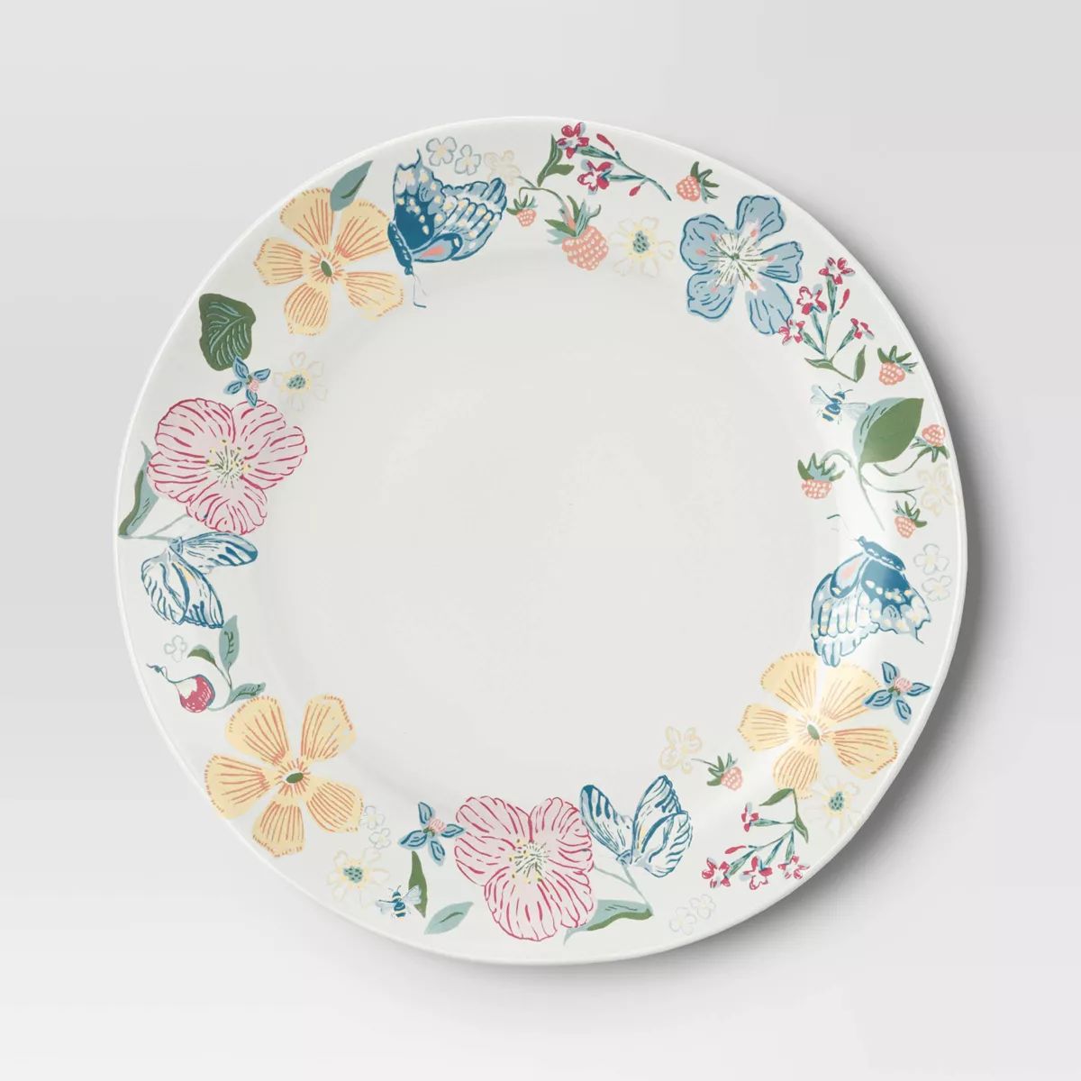 13"x13" Stoneware Round Floral Serving Platter - Threshold™ | Target