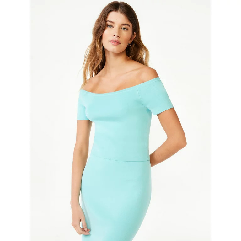 Free Assembly Women's Off Shoulder Sweater Top, Sizes XS-XXXL | Walmart (US)