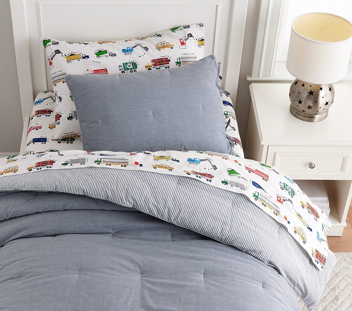 Chambray Reversible Comforter & Shams | Pottery Barn Kids