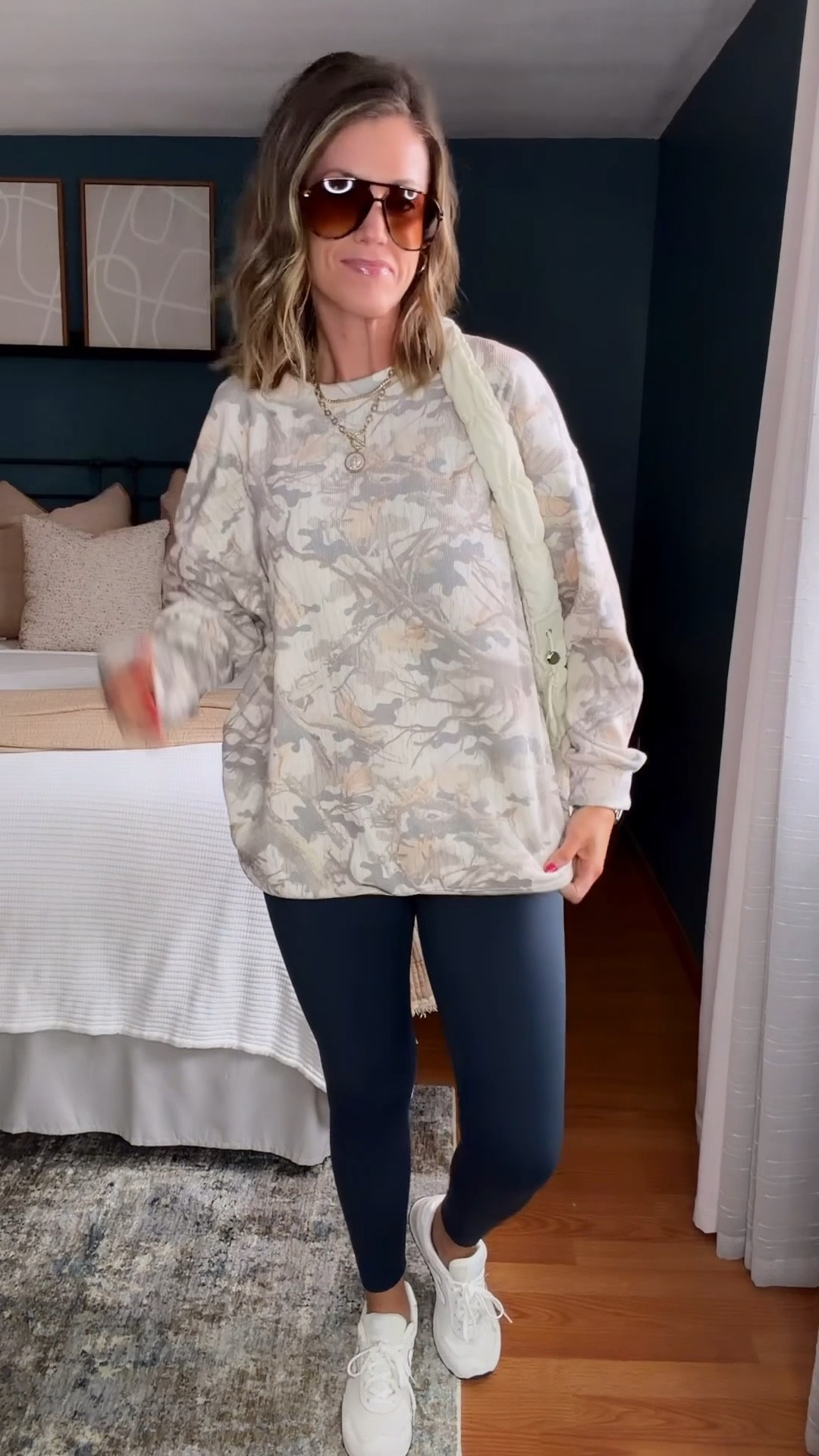 Comfy…but make it cute. 
Sweatshirt/ sized up to large for extra length. 
Leggings/ medium (best leggings ever!!)


#LTKmomlife #LTKSeasonal #LTKootd