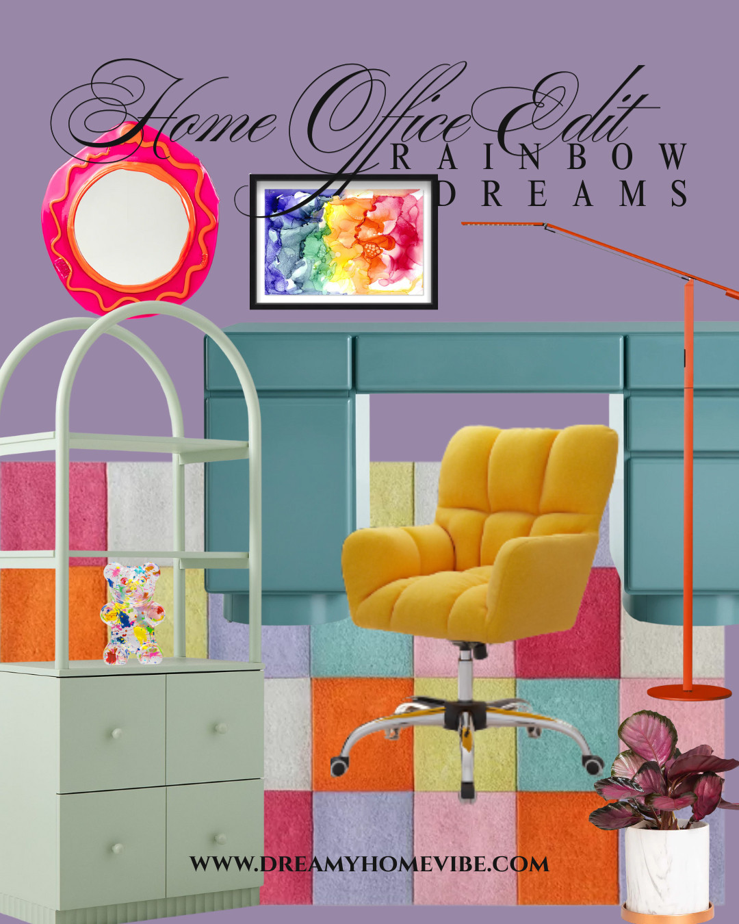 This is your sign to stop settling for a boring desk setup. Every piece in this Rainbow Dreams office was chosen to balance playfulness with polish. Shop the full edit and bring color back into your workday. 

 #LTKHome