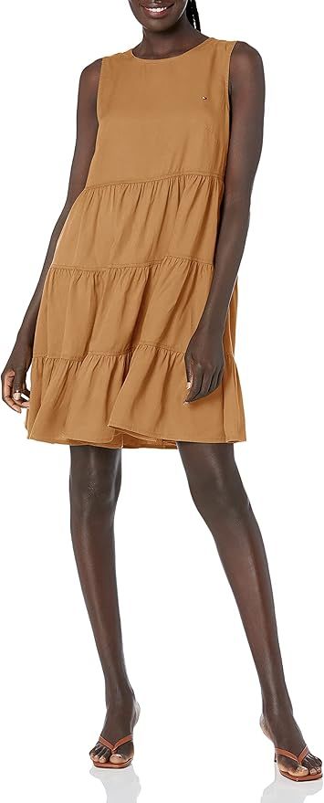 Tommy Hilfiger Women's Tencel Tiered Dress | Amazon (US)