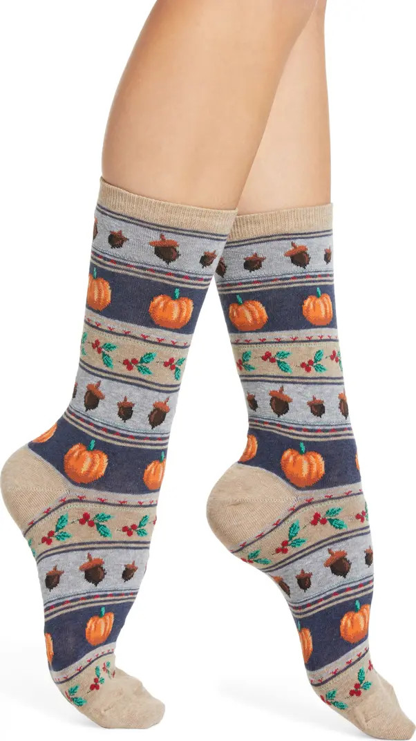 Hot Sox Thanksgiving Fair Isle Crew Socks | Nordstrom | Nordstrom